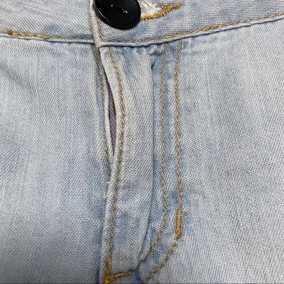 MNG Blue Jean Light Rinse Cuffed Denim Shorts USA8 - Picture 6 of 11